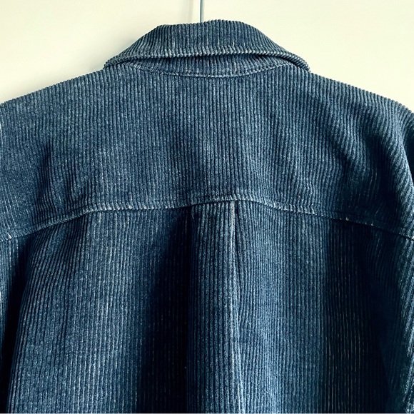 Avec Les Filles Relaxed Corduroy Shacket In Blue Size M NWT - Picture 14 of 16